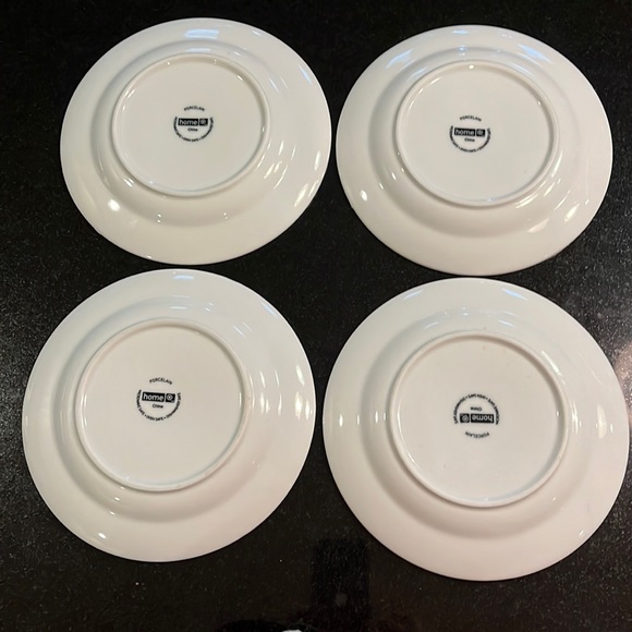 White Porcelain China by HOME - 4 Salad Plates - 8 in. - Picture 2 of 8